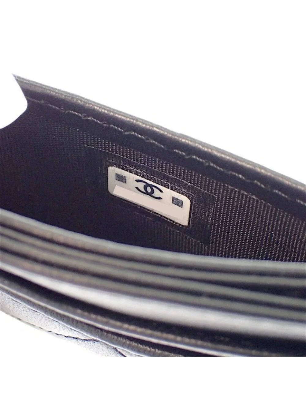 Chanel Classic Card Slot Includes Lambskin Black